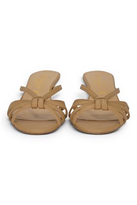 Ciabatta donna Donnarì in pelle colore beige. BIANCA D | 1742-PELLE CAMEL